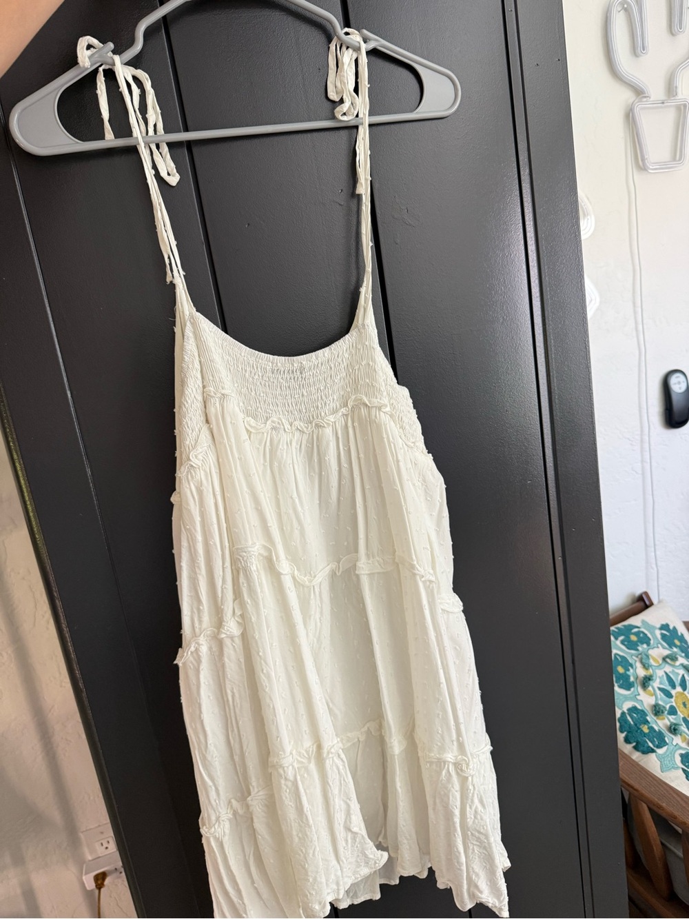 Women's White Tie-Shoulder Sundress